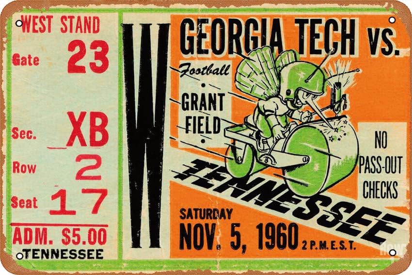 Office Tech Decor - โปสเตอร์ 1960 GEORGIA TECH VS. TENNESSEE