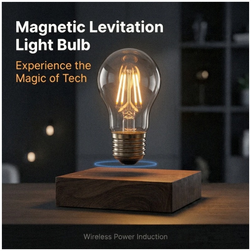 Office Tech Decor - หลอดไฟ LED ลอยได้แม่เหล็กไร้สาย โคมไฟตั้งโต๊ะ สำหรับของขวัญสุดพิเศษ ไฟกลางคืน