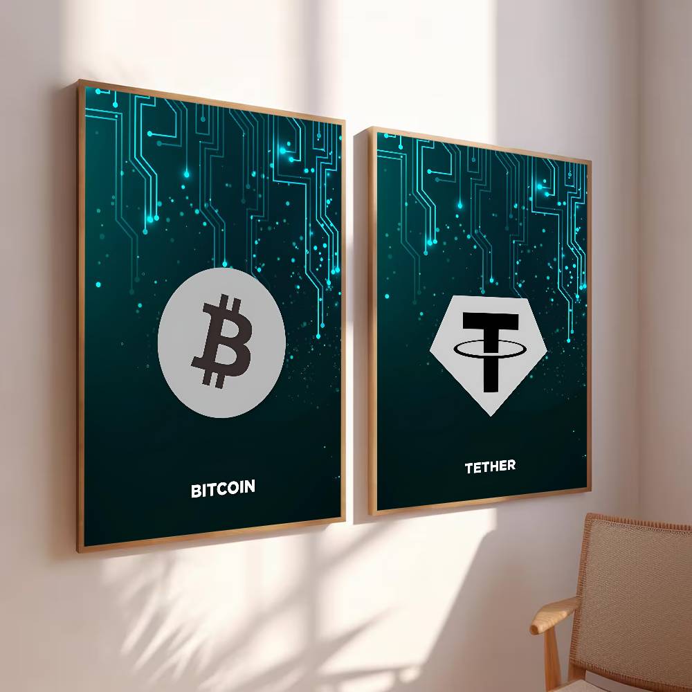 โปสเตอร์ลายวงจรเทคโนโลยี สัญลั - Office Tech Decor บทวิจารณ์และราคา
