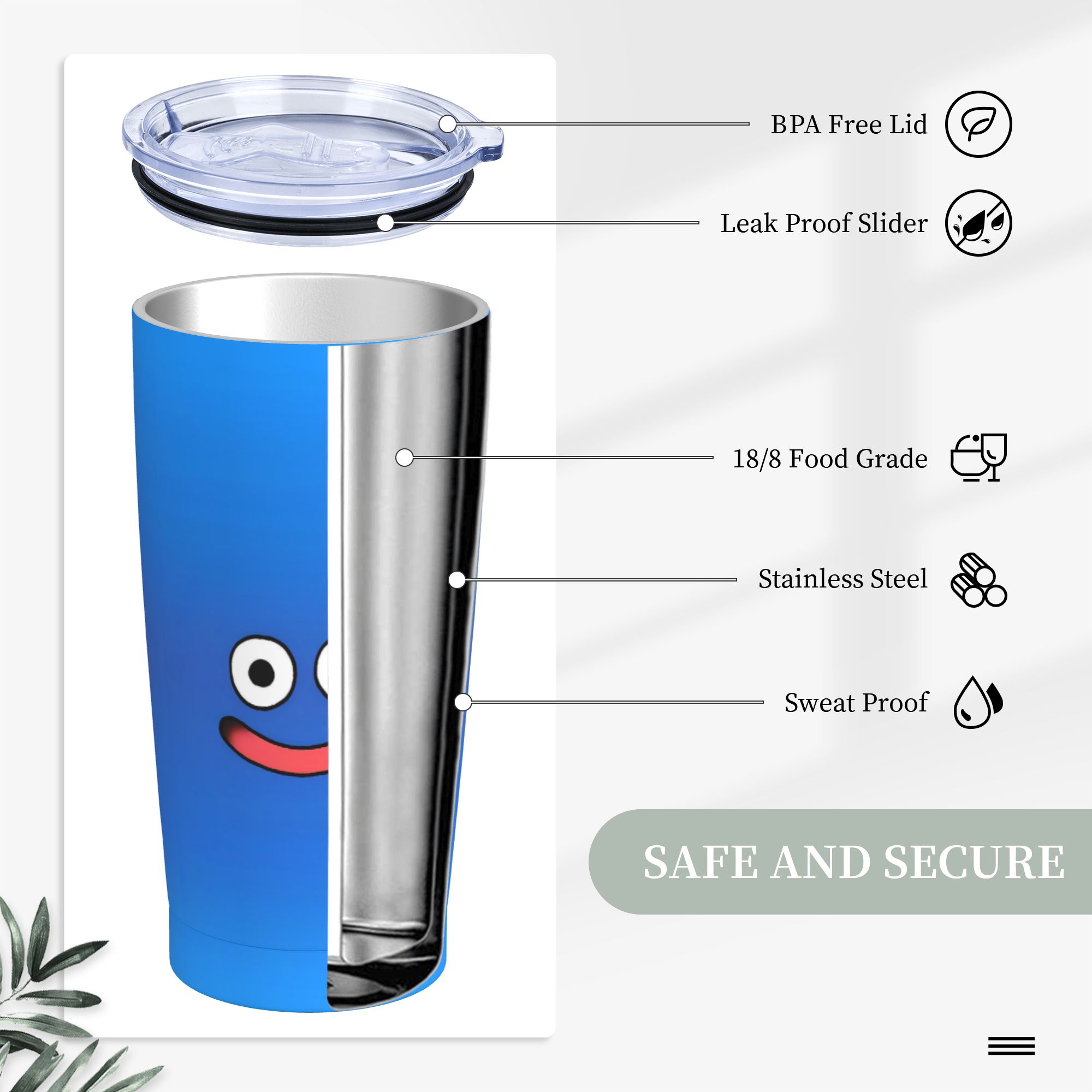 แก้วน้ำสแตนเลส D-Dragon Quest  - Office Quest บทวิจารณ์และราคา