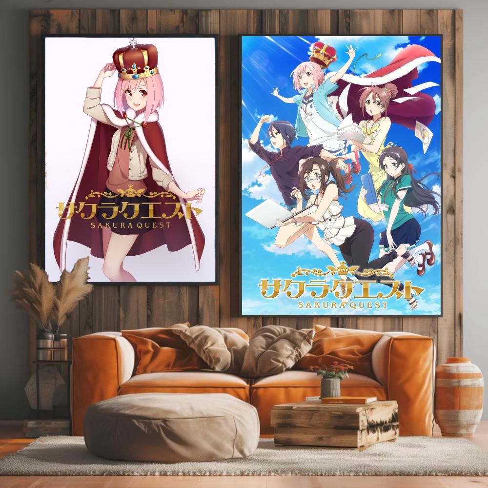 โปสเตอร์อนิเมะ S-Sakura Quest- - Office Quest บทวิจารณ์และราคา