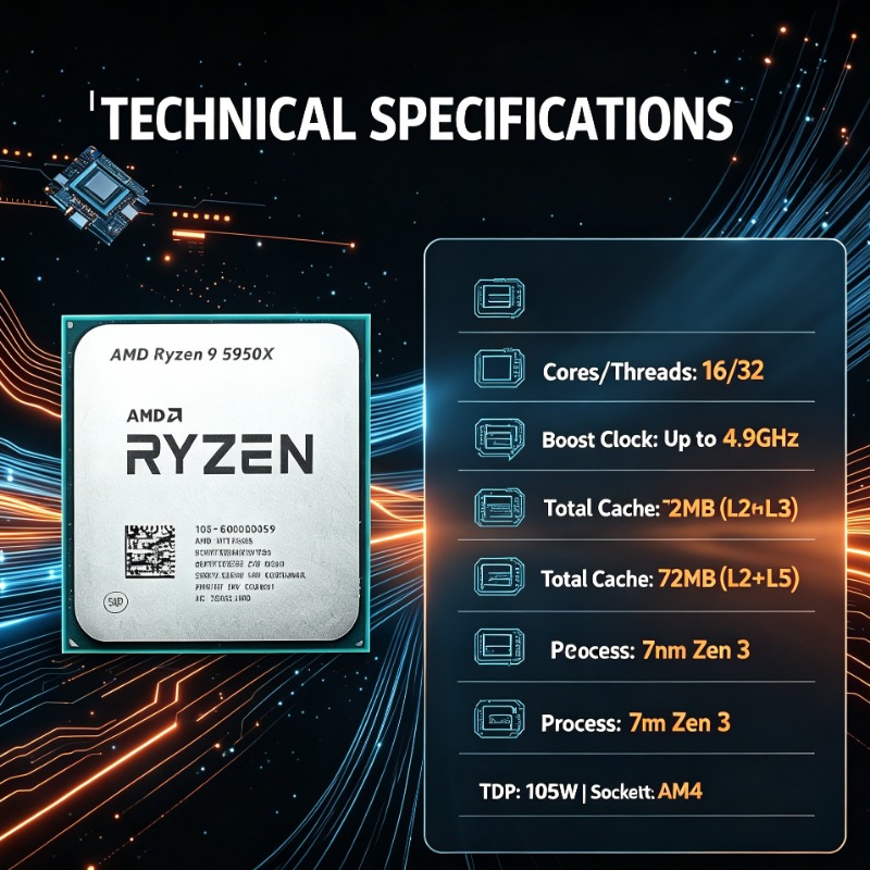ซีพียูเดสก์ท็อป 16 คอร์ AMD Ry - Amd Cpu Ryzen 9 บทวิจารณ์และราคา